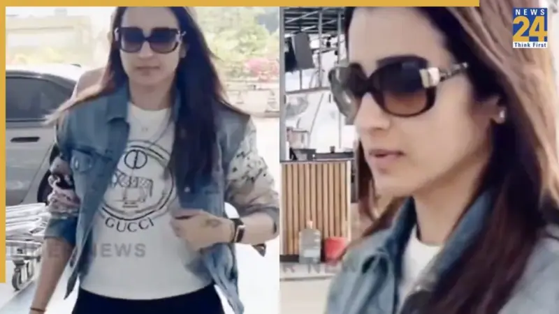 Trisha Krishnan dodges reporters at Chennai airport after wedding appearance with Vijay, video goes viral - Watch