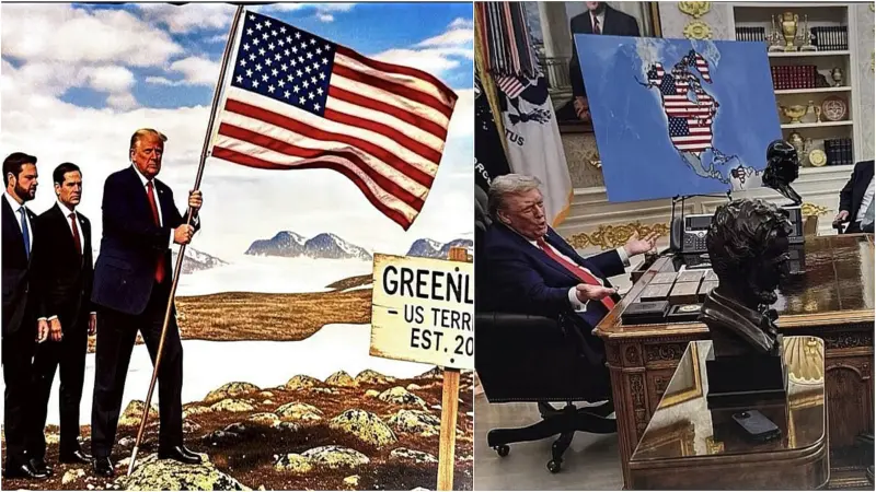 Greenland US Territory Est 2026: Trump shares new map of America including Canada, Venezuela, Greenland