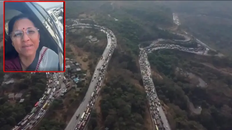 Mumbai-Pune Expressway वर भीषण वाहतूक कोंडी; सुप्रिया सुळे 2 तास अडकल्या, झेंडावंदन चुकले