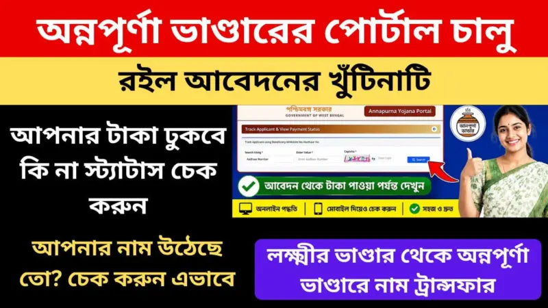 Annapurna Bhandar: অন্নপূর্ণা ভাণ্ডারের পোর্টাল চালু, কীভাবে আবেদন ও স্ট্যাটাস চেক করবেন জানুন