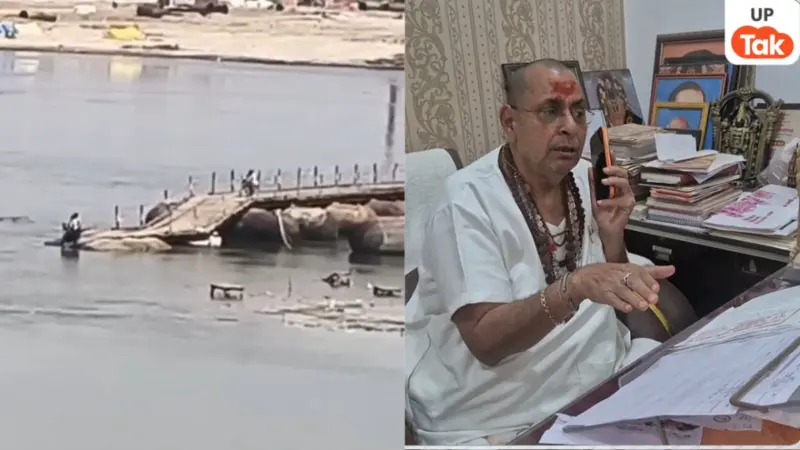 15 दिन भी नहीं टिक पाया मिर्जापुर का पीपा पुल, पानी में बहा तो बीजेपी MLA रत्नाकर मिश्रा किसे सुनाने लगे?