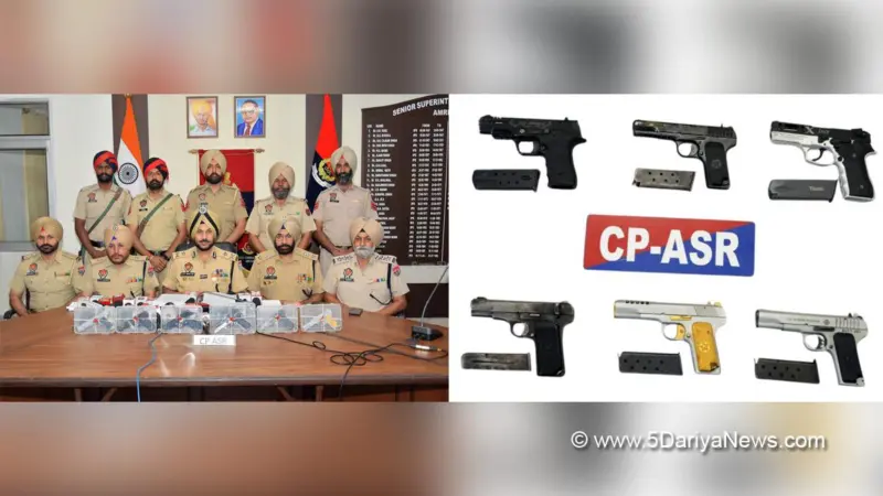 Three Linked To Cross-Border Illegal Arms Smuggling Module Held In Amritsar; 6 Pistols Recovered