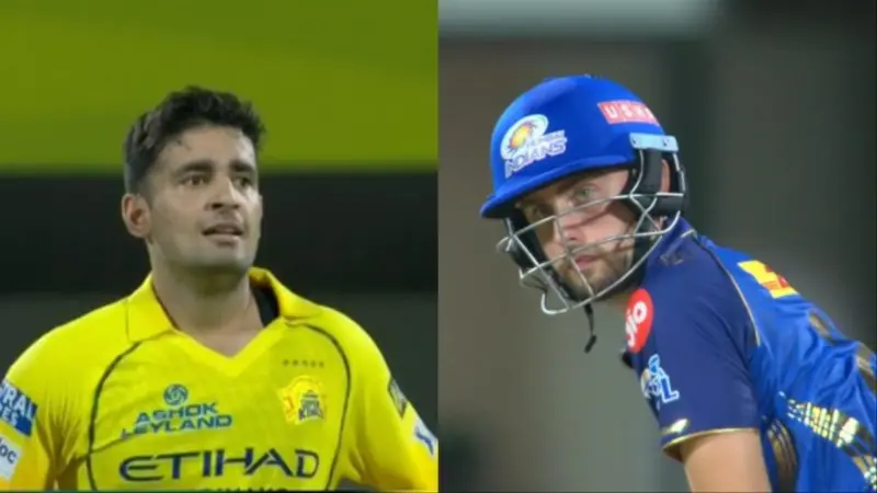 Watch: Anshul Kamboj dismisses Will Jacks for 1 in CSK vs MI IPL 2026 clash