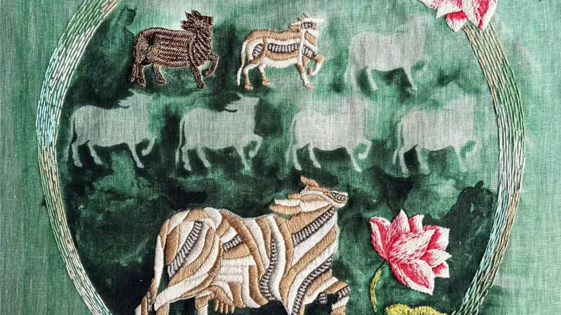 Bengaluru: Artist showcases tapestries and mixed media works
