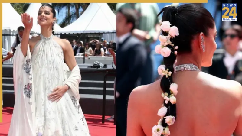 Cannes Film Festival 2026: Zindagi Gulzar Hai actress Sanam Saeed stuns at red carpet with her debut, flaunts gajra and maang tika; Indians say, 'Hamesha hume hi.'