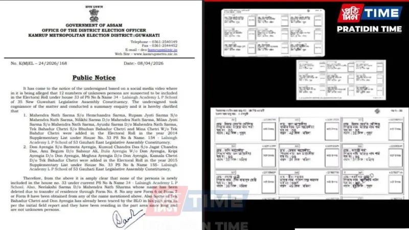 Guwahati Electoral Roll Discrepancy: No 'Fake Voters', DC Issues Clarification