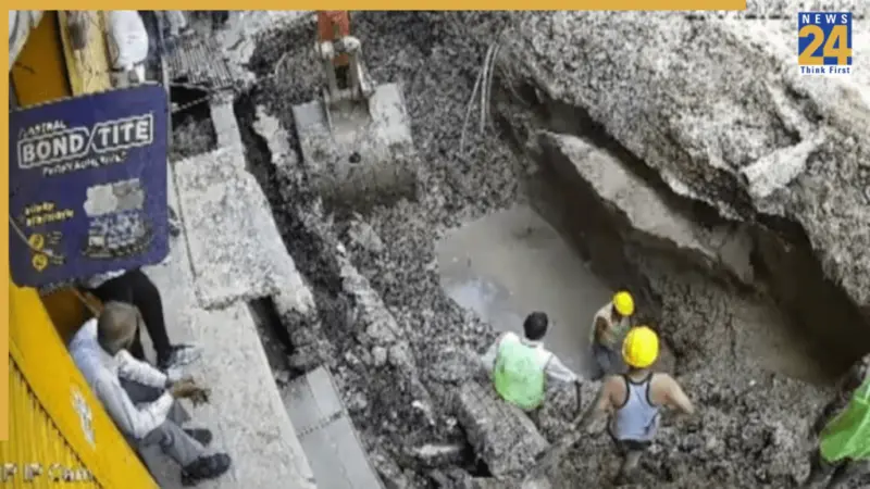 Aligarh accident: Worker dies as debris collapses at road work site, heartbreaking video surfaces