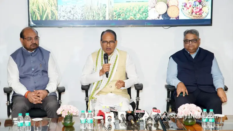 Press Conference by Shivraj Singh Chouhan at the National Kharif Conference in Delhi
