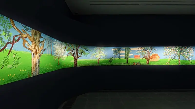 'A Year in Normandie': David Hockney's sweeping 70-metre-long artwork unveiled in London exhibition