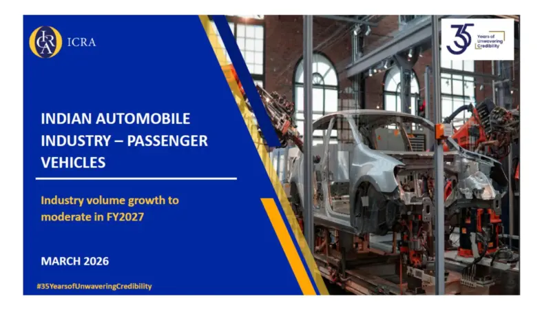 ICRA Sees Passenger Vehicle Wholesale Growth Moderating to 4-6% in FY2027 After 7-8% Rise in FY2026 | Autocar Professional