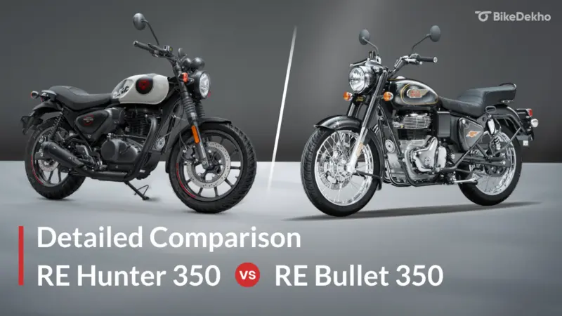Royal Enfield Hunter 350 vs Royal Enfield Bullet 350: Detailed Comparison