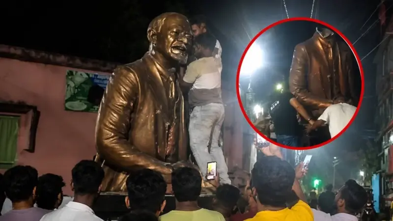 জিয়াগঞ্জে ভেঙে গুঁড়িয়ে দেওয়া হল লেনিন মূর্তি, 'জয় শ্রীরাম' স্লোগানে তপ্ত রাজনীতি