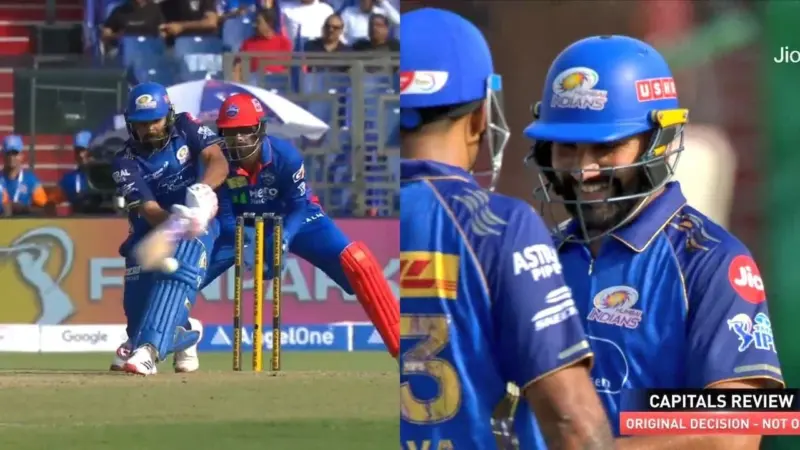 Rohit Sharma smiles cheekily after deluding KL Rahul and Axar Patel to force a wrong review