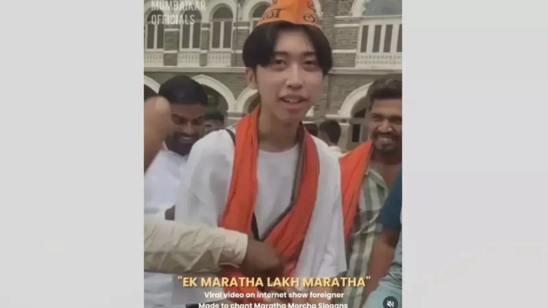 Viral Video: Foreigner Joins 'Ek Maratha, Lakh Maratha' Chants In Mumbai