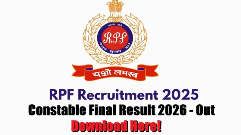 RPF Constable Zone Wise Candidates List 2026