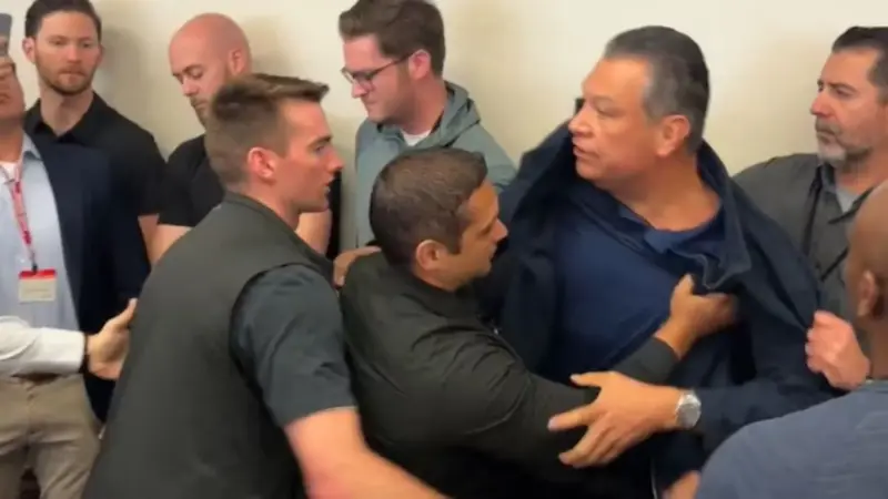 Democratic Senator Padilla Forcibly Removed And Handcuffed At DHS Press Conference
