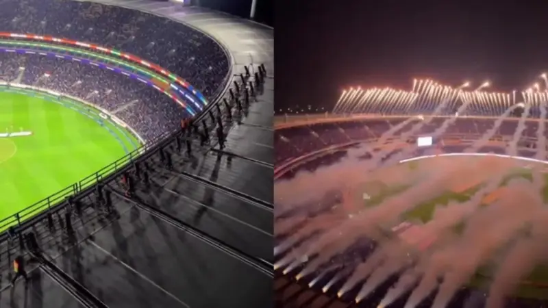 Watch: How cricket stadiums create spectacular fireworks celebrations after Final match victories