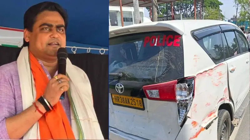 মোদীর সভায় যাওয়ার পথে বিপত্তি! শান্তনুর কনভয়ে ধাক্কা ট্রাক্টরের