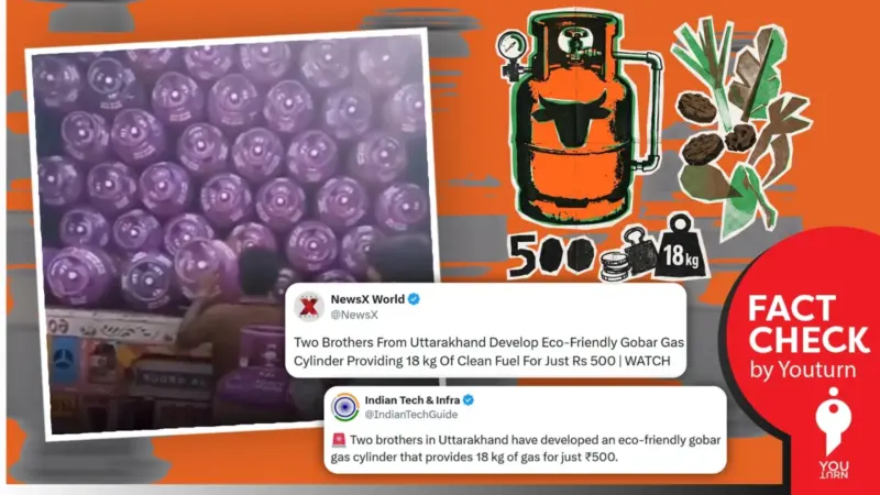 Viral Video Falsely Claims IOCL's Purple Cylinder is a Cow Dung Biogas Invention