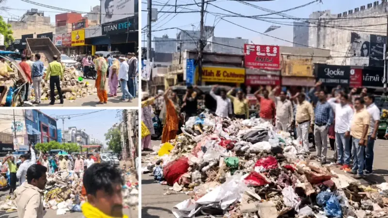 रोहतक में सफाई कर्मचारी उग्र : पूर्व मुख्यमंत्री भूपेंद्र सिंह हुड्डा के आवास के बाहर डाला कूड़ा, सरकार के खिलाफ प्रदर्शन