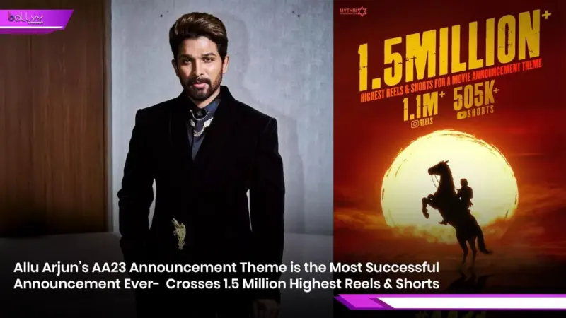 Allu Arjun's AA23 Announcement Theme is the Most Successful Announcement Ever-  Crosses 1.5 Million Highest Reels & Shorts