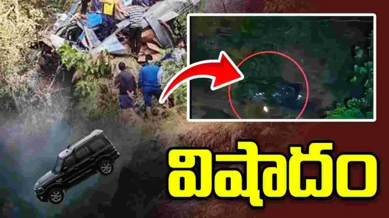 నదీ లోయలోకి దూసుకెళ్లిన స్కార్పియో వాహనం.. 8 మంది దుర్మరణం