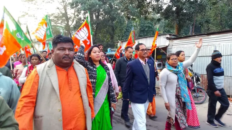 মেখলিগঞ্জে নাবালিকাকে যৌন হেনস্থা, অভিযুক্তের ফাঁসির দাবিতে মিছিল বিজেপি-র