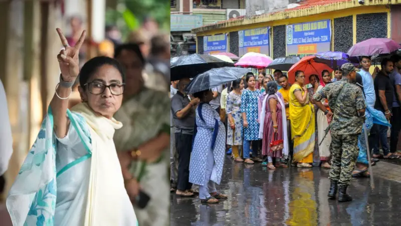 West Bengal Election 2026: വോട്ടിങ് മെഷീനില് ടേപ്പ് ഒട്ടിച്ചതടക്കമുള്ള പരാതി; പശ്ചിമ ബംഗാളിലെ 15 ബൂത്തുകളില് ഇന്ന് റീപോളിങ്