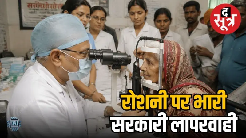 सरकारी मोतियाबिंद ऑपरेशन ठप, पैसे खर्च करने को मजबूर ग्रामीण
