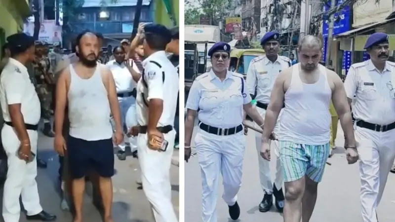 ರೌಡಿಗಳ ಹೆಡೆಮುರಿ ಕಟ್ಟಿ ಅರೆಬೆತ್ತಲೆ ಮೆರವಣಿಗೆ ನಡೆಸಿದ ಪೊಲೀಸರು: ಬದಲಾಗುತ್ತಿದೆ ಪಶ್ಚಿಮ ಬಂಗಾಳ