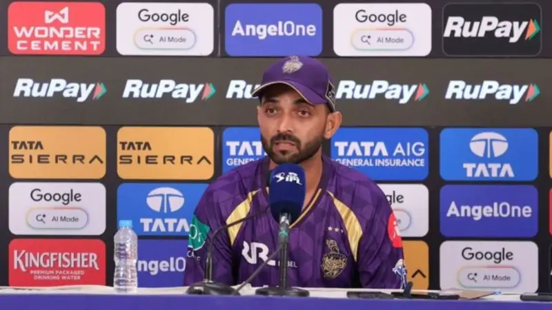 "Ball was slightly stopping": Ajinkya Rahane admits misreading pitch, says bowling first proved costly after KKR's loss vs SRH