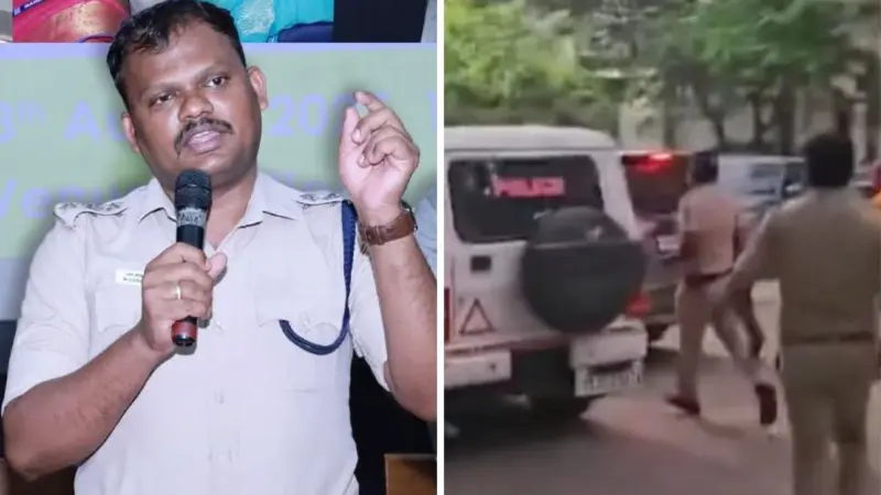சினிமாவை மிஞ்சிய காட்சி.. சீருடையிலேயே காஞ்சிபுரம் டிஸ்பி கைது..  திடீரென தப்பியோட்டம்!