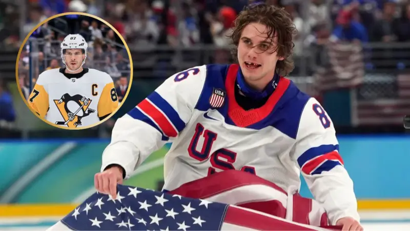 Penguins' Captain Sidney Crosby Weighs In After HHOF Declines Jack Hughes' Golden Goal Puck Request