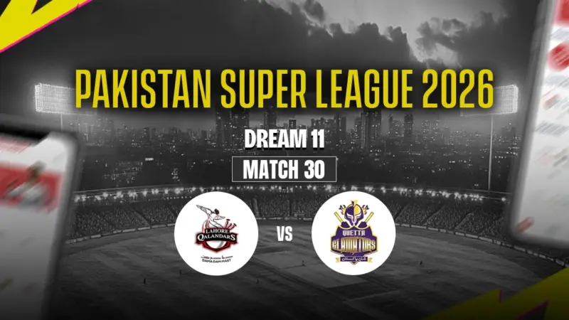 LAH vs QUE Dream11 Prediction Today: 30th Match, Pitch Report, Playing XI & Fantasy Tips