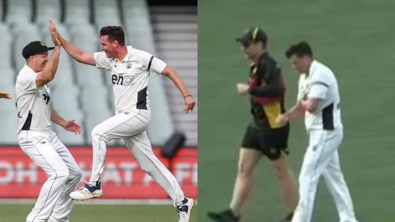 Watch: 'Injury-prone' Jhye Richardson suffers freak injury as celebration goes wrong