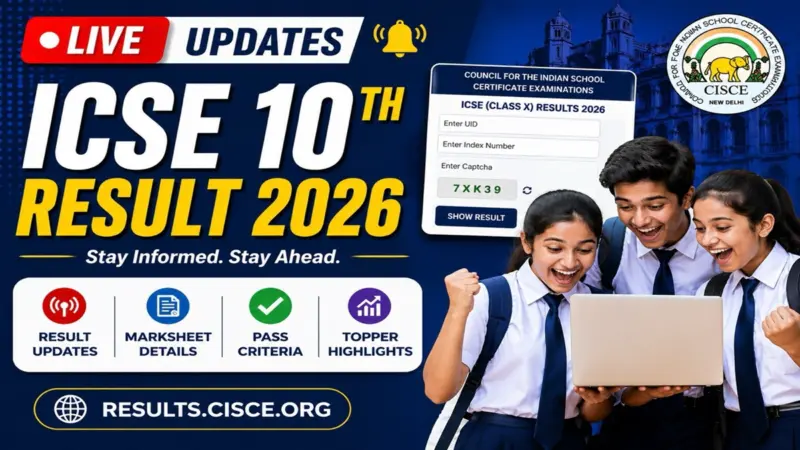 ICSE 10th Result 2026 Declared: जारी हुआ 10वीं का रिजल्ट, cisce.org पर ऐसे करें चेक; रीचेकिंग और सुधार परीक्षा की डेट्स भी आई सामने