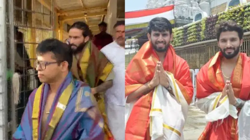 Watch: Rajat Patidar and Jitesh Sharma offer prayers at Tirumala Tirupati Devasthanam ahead of RCB vs CSK IPL 2026 clash