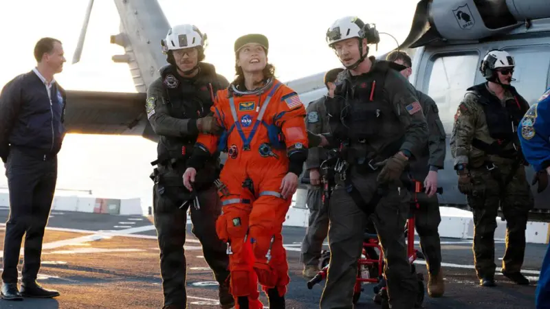 Watch: Artemis II crew struggle to walk after return to Earth following historic moon mission