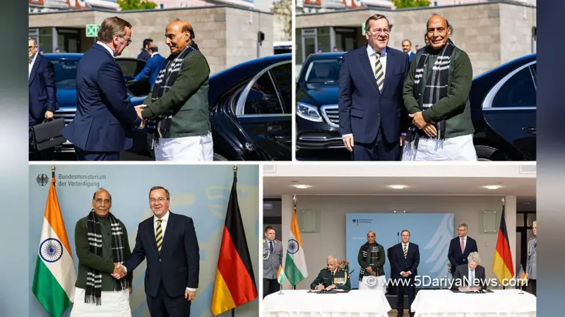 Rajnath Singh, Boris Pistorius Hold Talks in Berlin to Boost India-Germany Defence Ties