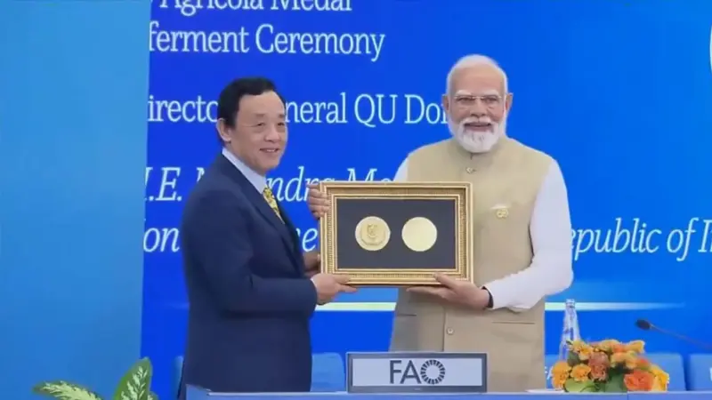 ఇటలీలో ప్రధాని మోదీకి అరుదైన గౌరవం: 'FAO అగ్రికోలా మెడల్' ప్రదానం