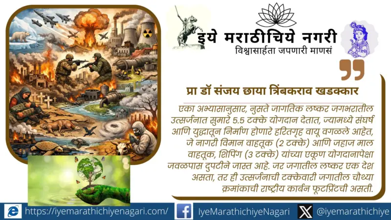 युद्धाच्या ज्वाळांत जळते पर्यावरण : निसर्गाचा मूक आक्रोश