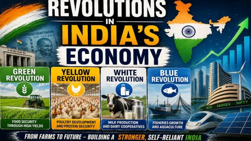 ಭಾರತದ ಅರ್ಥವ್ಯವಸ್ಥೆಯ ಕ್ರಾಂತಿಗಳು (Revolutions in India's Economy)