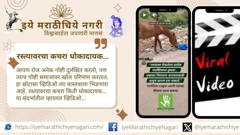 रस्त्यावरचा कचरा किती धोकादायक.