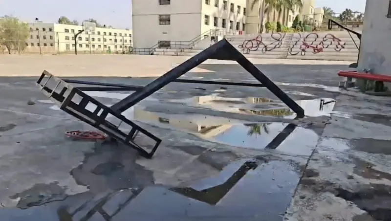 Marine engineering student dies after basketball pole falls on him