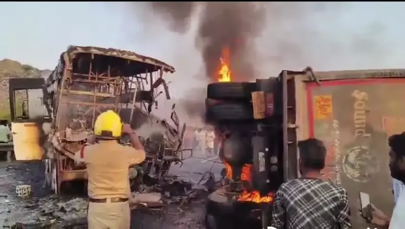 'I fell and there were flames on my body': Markapuram bus fire survivors recount horror