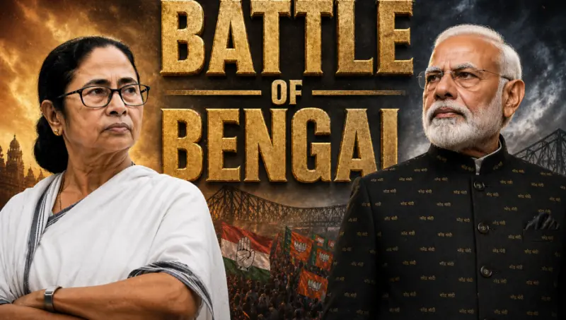 The Woman in White Saree versus The Man in Gold Suit And the Battle for Bengal