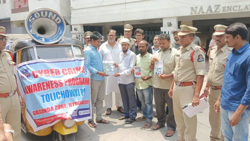 Hyderabad police use auto rickshaws for cyber awareness