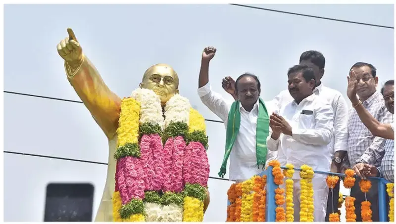 Minister Veeranjaneya pays tributes to Ambedkar