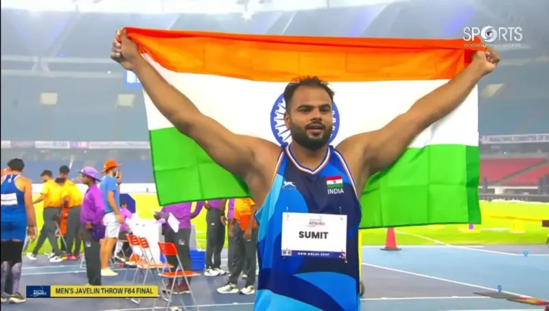 Paralympic champion Sumit Antil sets new world record in men's Javelin
