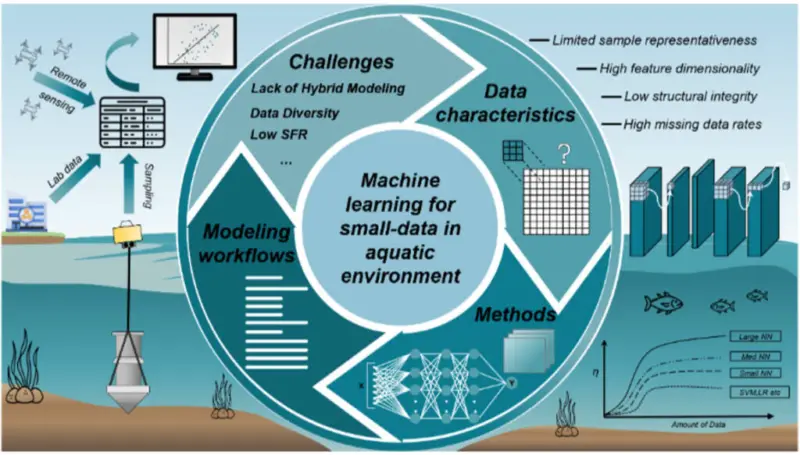 Machine Learning Tackles Small-Data Challenges in Aquatic Environments